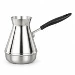 Stainless Steel Moka Pot, 650ml, side profile Stainless Steel Turkish Coffee Pot, 650ml